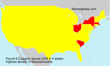 Surname Caggioni in USA