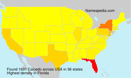 Surname Caicedo in USA