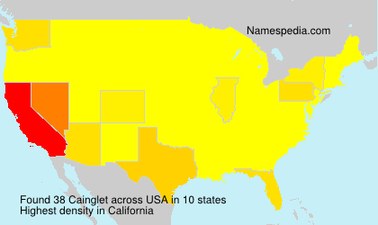 Surname Cainglet in USA