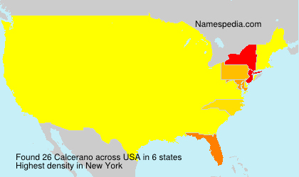 Surname Calcerano in USA