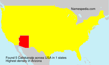 Surname Caliskanalp in USA