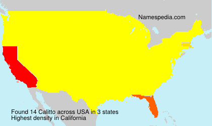 Surname Calitto in USA