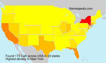 Surname Calli in USA