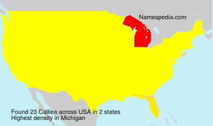 Surname Calliea in USA