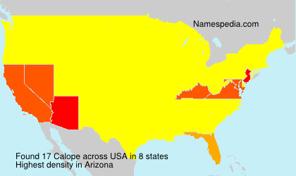 Surname Calope in USA