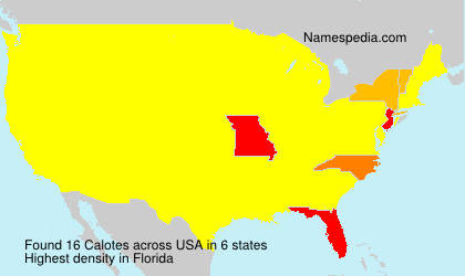 Surname Calotes in USA