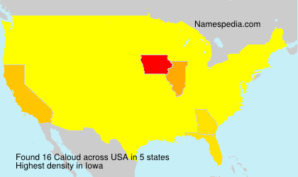 Surname Caloud in USA