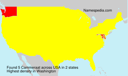 Surname Cammeraat in USA