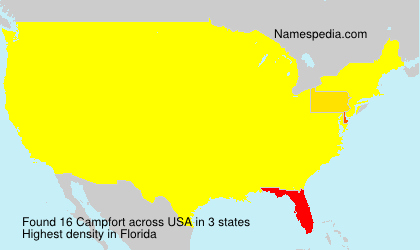 Surname Campfort in USA