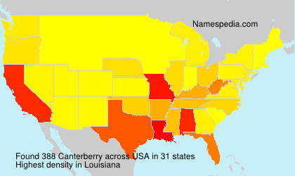 Surname Canterberry in USA