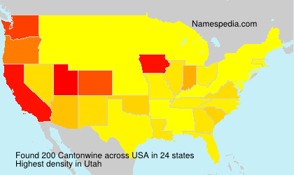 Surname Cantonwine in USA