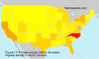 Surname Capel in USA