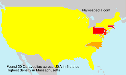 Surname Caravoulias in USA