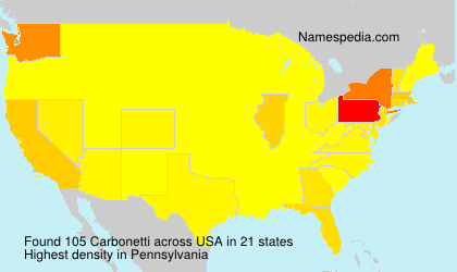 Surname Carbonetti in USA