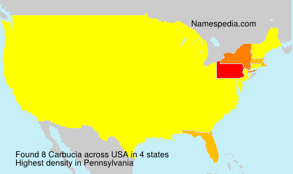 Surname Carbucia in USA
