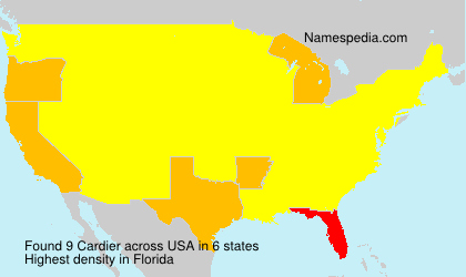 Surname Cardier in USA