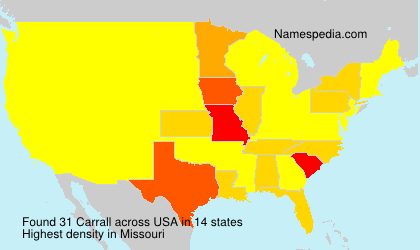 Surname Carrall in USA