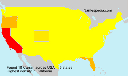 Surname Carrari in USA