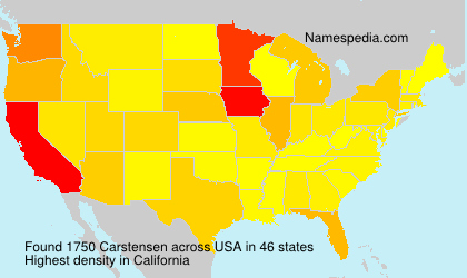 Surname Carstensen in USA