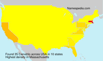 Surname Carvahlo in USA