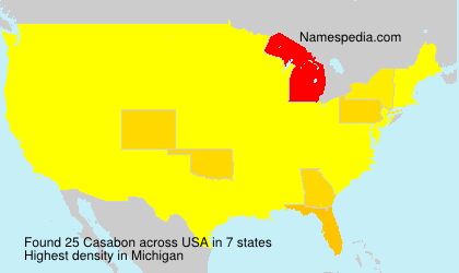 Surname Casabon in USA