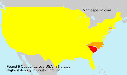 Surname Casaer in USA