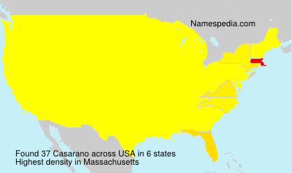 Surname Casarano in USA