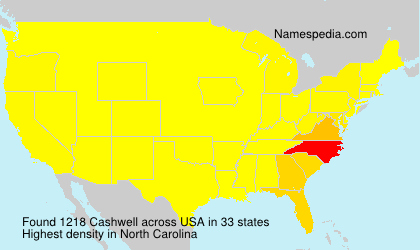 Surname Cashwell in USA