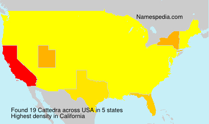 Surname Cattedra in USA