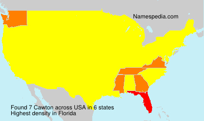 Surname Cawton in USA