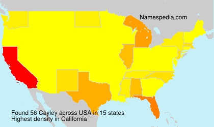 Surname Cayley in USA