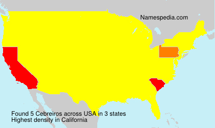 Surname Cebreiros in USA