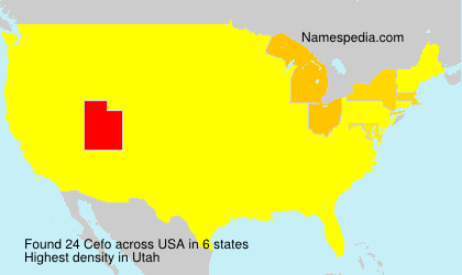 Surname Cefo in USA