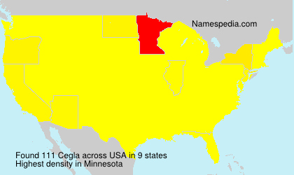 Surname Cegla in USA
