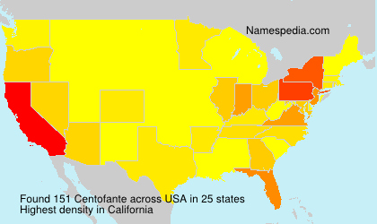 Surname Centofante in USA