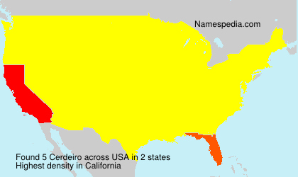 Surname Cerdeiro in USA