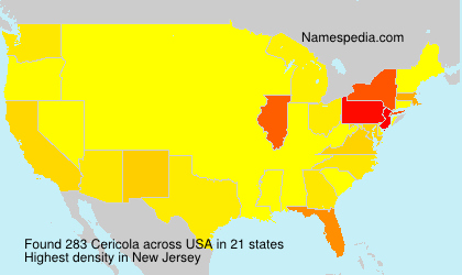Surname Cericola in USA