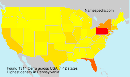 Surname Cerra in USA