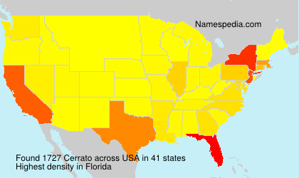 Surname Cerrato in USA