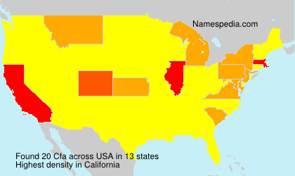 Surname Cfa in USA