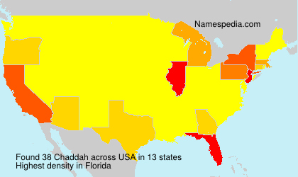 Surname Chaddah in USA
