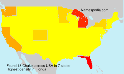 Surname Chakel in USA