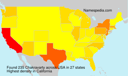 Surname Chakravarty in USA