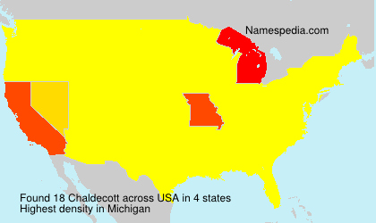 Surname Chaldecott in USA