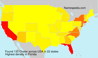 Surname Chater in USA