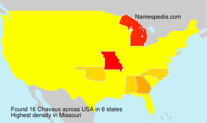Surname Chavaux in USA