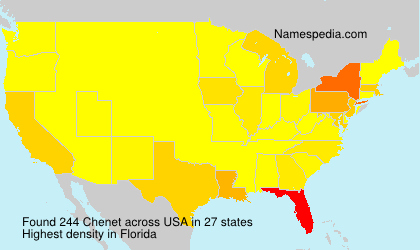 Surname Chenet in USA