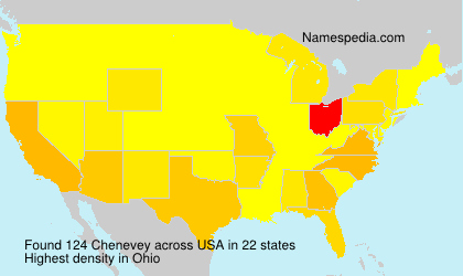 Surname Chenevey in USA