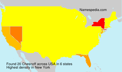 Surname Chesnoff in USA