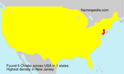 Surname Chiabo in USA